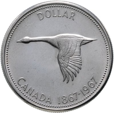 Купить 1 доллар (dollar) 1967  100 лет Конфедерации Канада