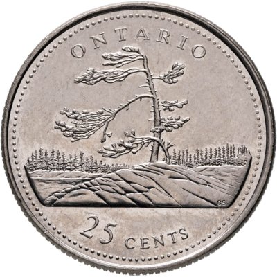 купить Канада 25 центов (квотер, quarter dollar) 1992 "125 лет Конфедерации Канада - Онтарио"