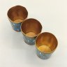 Купить Набор из 3-х миниатюрных стопок с орнаментальным декором (в подборе), металл, золочение, эмаль, Ленинградская ювелирная фабрика, СССР, 1960-1980 гг.