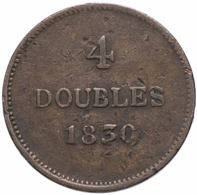 Купить Гернси 4 дубля (doubles) 1830