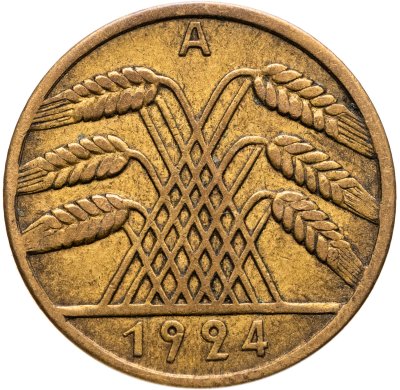 купить Германия 10 рейхспфеннигов 1924 "A"