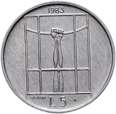 купить Сан-Марино 5 лир (lire) 1983 "Ядерная угроза"