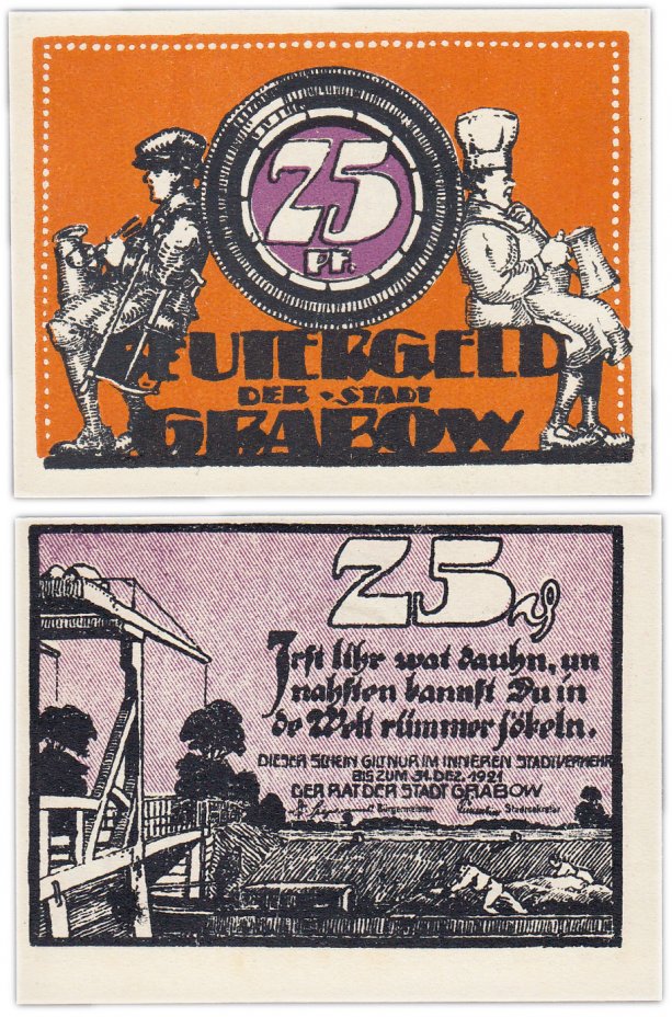 купить Германия (Мекленбург-Шверрин: Грабов) 25 пфеннигов 1921 (460.1/B1)