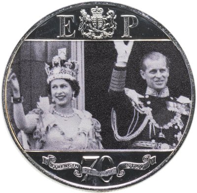 купить Гибралтар 1 крона 2017 Платиновая свадьба Елизаветы II - Десятилетие новых начинаний