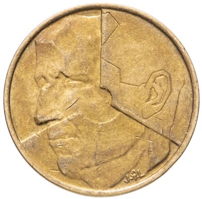 купить Бельгия 5 франков (francs) 1986 (Надпись на голландском - 'BELGIE')