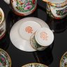 Купить Сервиз кофейный с цветочным декором на 6 персон (15 предметов), фарфор, роспись, золочение, Zhongguo Zhi Zao, Китай, 1950-1980 гг.