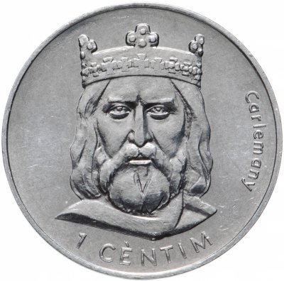 купить Андорра 1 сантим (centime) 2002 "Карл Великий"