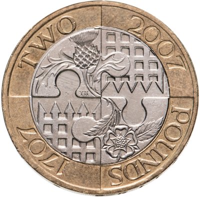 купить Великобритания 2 фунта (pounds) 2007 "300 лет "Акту Объединения" Англии и Шотландии"
