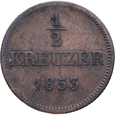 купить Бавария 1/2 крейцера 1853