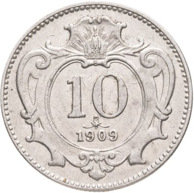 купить Австрия 10 геллеров 1909