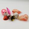 Купить Набор из 7-ми винтажных ёлочных игрушек различных форм и расцветок, стекло, краска, металл, СССР, 1970-1990 гг.