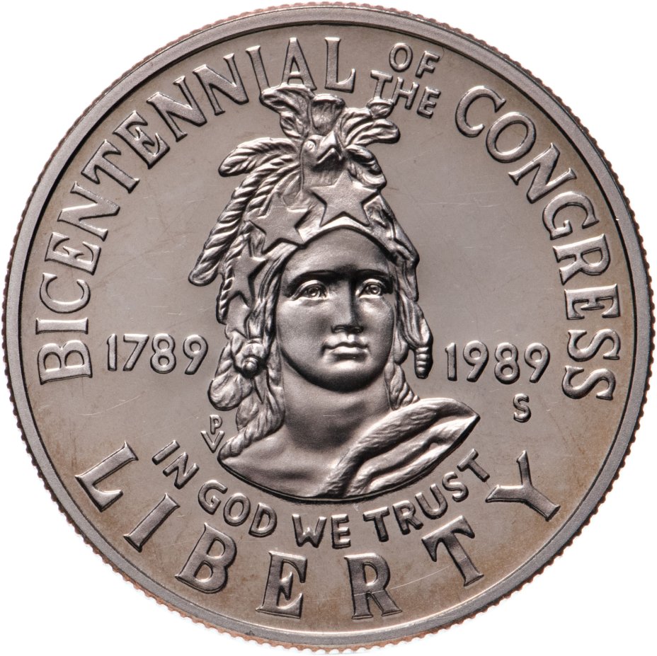 купить США 50 центов (1/2 доллара, half dollar) 1989 Congress (200 лет Конгрессу США)