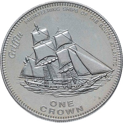 купить Тристан-да-Кунья, 1 крона (crown) 2006 Корабли-приватиры Южной Атлантики - "Griffin"