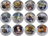Купить Либерия 5 долларов 2009-2011 набор из 24 монет "Величайшие полководцы в истории" в футляре с сертификатами