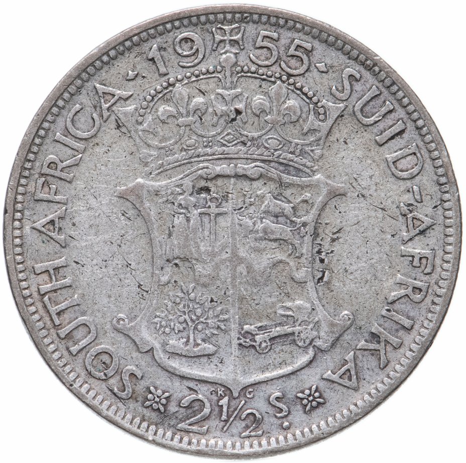 купить ЮАР 2 1/2 шиллинга (shillings) 1955