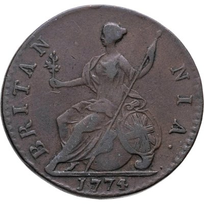 купить Великобритания 1/2 пенни 1774