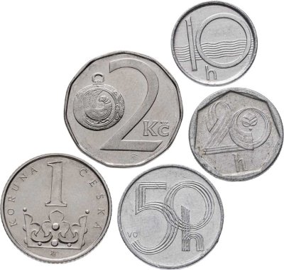 купить Чехия набор монет для обращения 1993-2008 (5 штук)