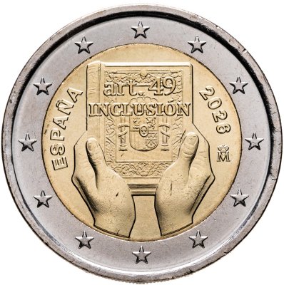 купить Испания 2 евро 2026 "Реформа статьи 49 Конституции Испании"