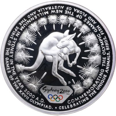 купить Австралия 5 долларов (dollars) 2000 "Олимпийские игры в Сиднее. Австралийский кенгуру"