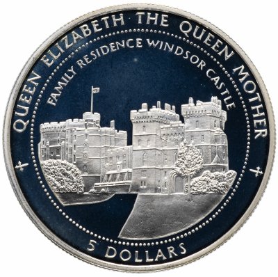 купить Кирибати 5 долларов 1997 "Фамильная королевская резиденция - замок Виндзор" с сертификатом