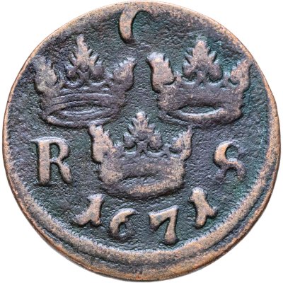 купить Швеция, король Карл XI 1/6 эре (Öre Silvermynt) 1671