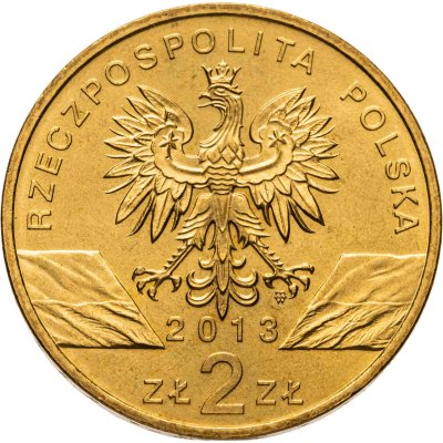 купить Польша 2 злотых (zlote) 2013 Всемирная природа - Зубр