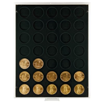 купить Бокс Carbo на 35 монет диаметром до 32.5 мм (Lindner, Германия)