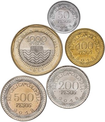 купить Колумбия. Набор №4 (5 монет. 2 биметалла) 2012