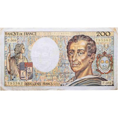 купить Франция 200 франков 1989 год (Montesquieu, барон де Монтескьё) (Pick 155c)