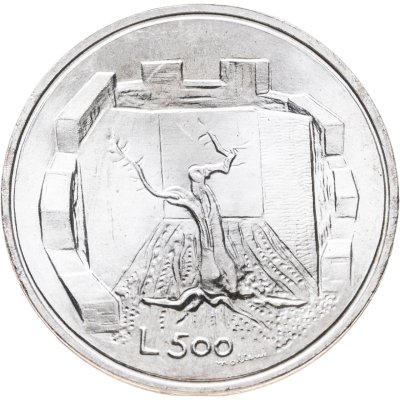 купить Сан-Марино 500 лир (lire) 1976 "Республика (дерево)"