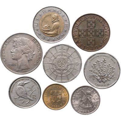 Купить Португалия и Кабо Верде набор монет эскудо 1979-1994 (8 штук)