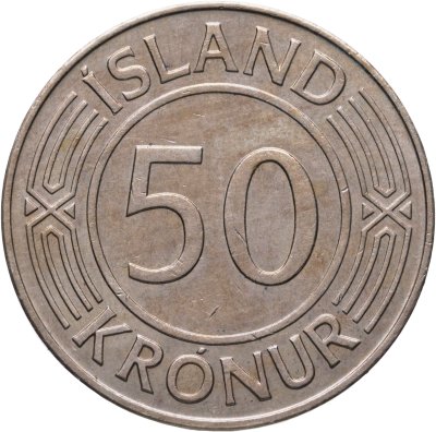 купить Исландия 50 крон (kronur) 1975