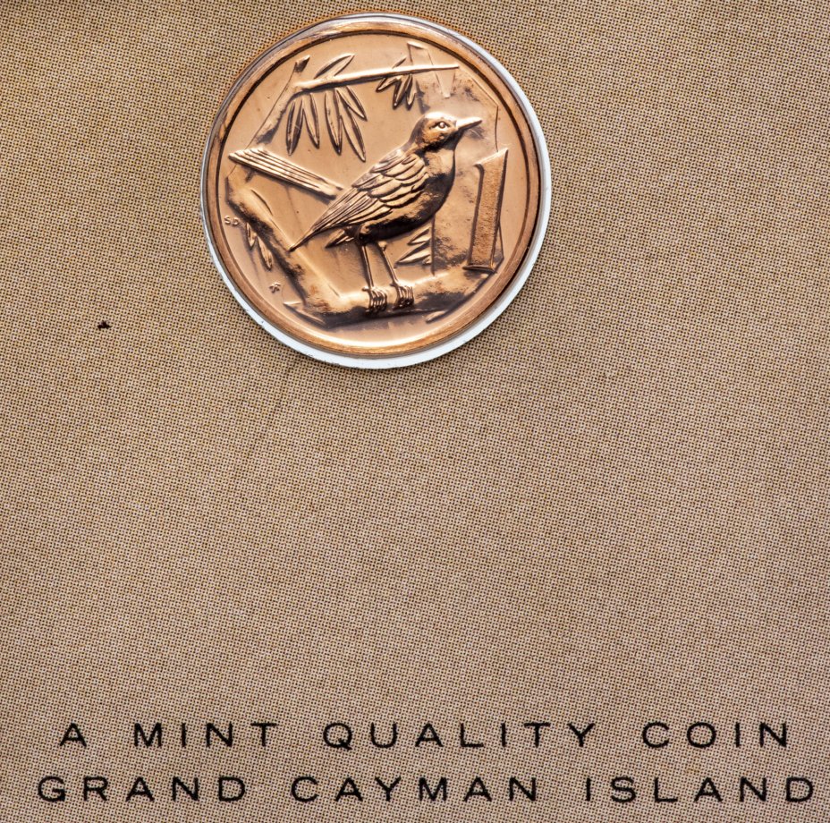 купить Серия "Птицы на монетах мира" - Каймановы острова 1 цент (cent) 1980 (в буклете)