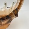 Купить Корзиночка (конфетница) "Медуза" карамельного оттенка, стекло, гутная техника, СССР, 1970-1990 гг.