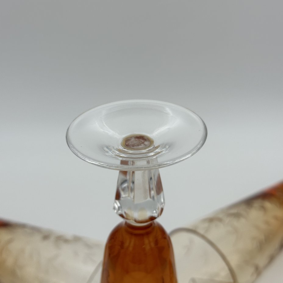 Набор из четырех фужеров (бокалов) для шампанского \"Весна\", цветное ...