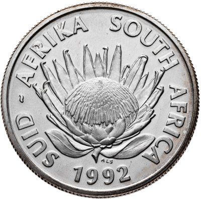купить ЮАР 1 ранд (рэнд, rand) 1992 "100 лет монетам ЮАР"