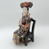 Купить Статуэтка "Китайская девушка на стуле", Shiwan Wucai, керамика, глазурь, роспись, Китай, 1980-2000 гг.