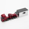 Купить Модель траспортера Mercedes Actros с гаражом 1:50, металл, пластик, siku, Германия, 2000-2010 гг.
