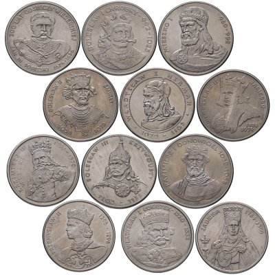 купить Польша полный набор 12 монет «Короли Польши» 1979-1989