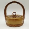Купить Шкатулка (ёмкость для хранения) в виде корзины, керамика, глазурь, СССР, 1970-1990 гг.