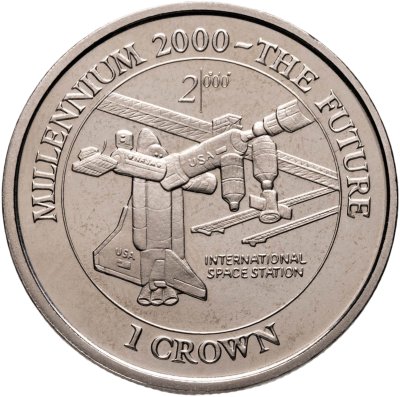 купить Остров Мэн 1 крона (crown) 2000 "Международная космическая станция"