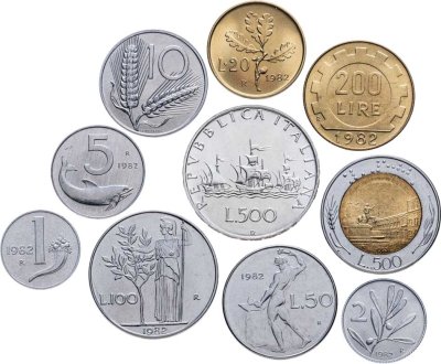 купить Италия годовой набор из 10 монет 1982