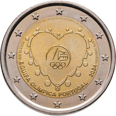 купить Португалия 2 евро (euro) 2024 Сердце и душа - сборная Португалии на Олимпиаде в Париже