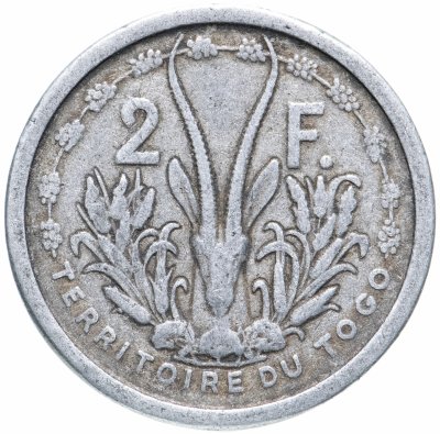 купить Того 2 франка (francs) 1948