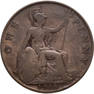 купить Великобритания 1 пенни (penny) 1918