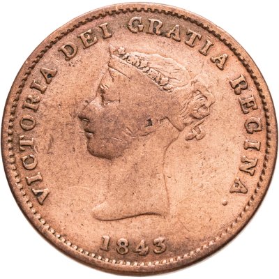 купить Британская Канада, провинция Новый Брауншвейг (New Brunswick), платежный токен номиналом 1/2 пенни 1843 г.