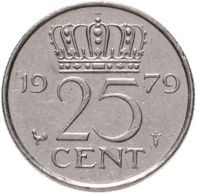 купить Нидерланды 25 центов (cents) 1979