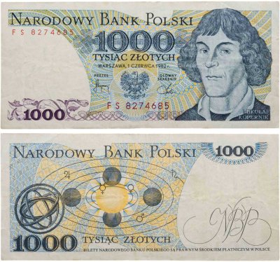купить Польша 1000 злотых 1982