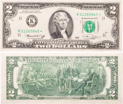 купить США 2 доллара 1976 года (Pick 461) K-Даллас *-серия замещения