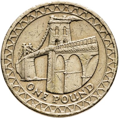 купить Великобритания 1 фунт (pound) 2005 Висячий мост через Менай